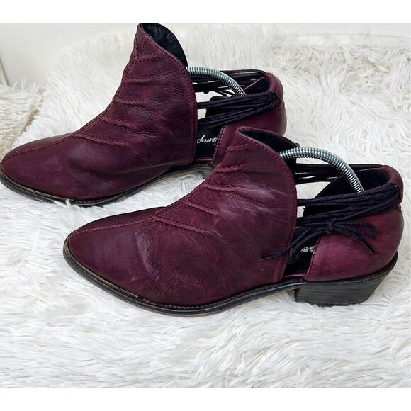 Free People Southern Cross Ankle Booties in Cordovan Burgundy Nwt Size 38/7.5US - Picture 8 of 11